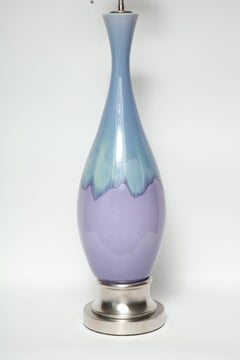 Lilac/Sky Blue Ombre Glaze Lamps