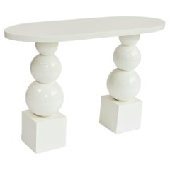 Lilah Console Table, White Lacquer Table by Christian Siriano