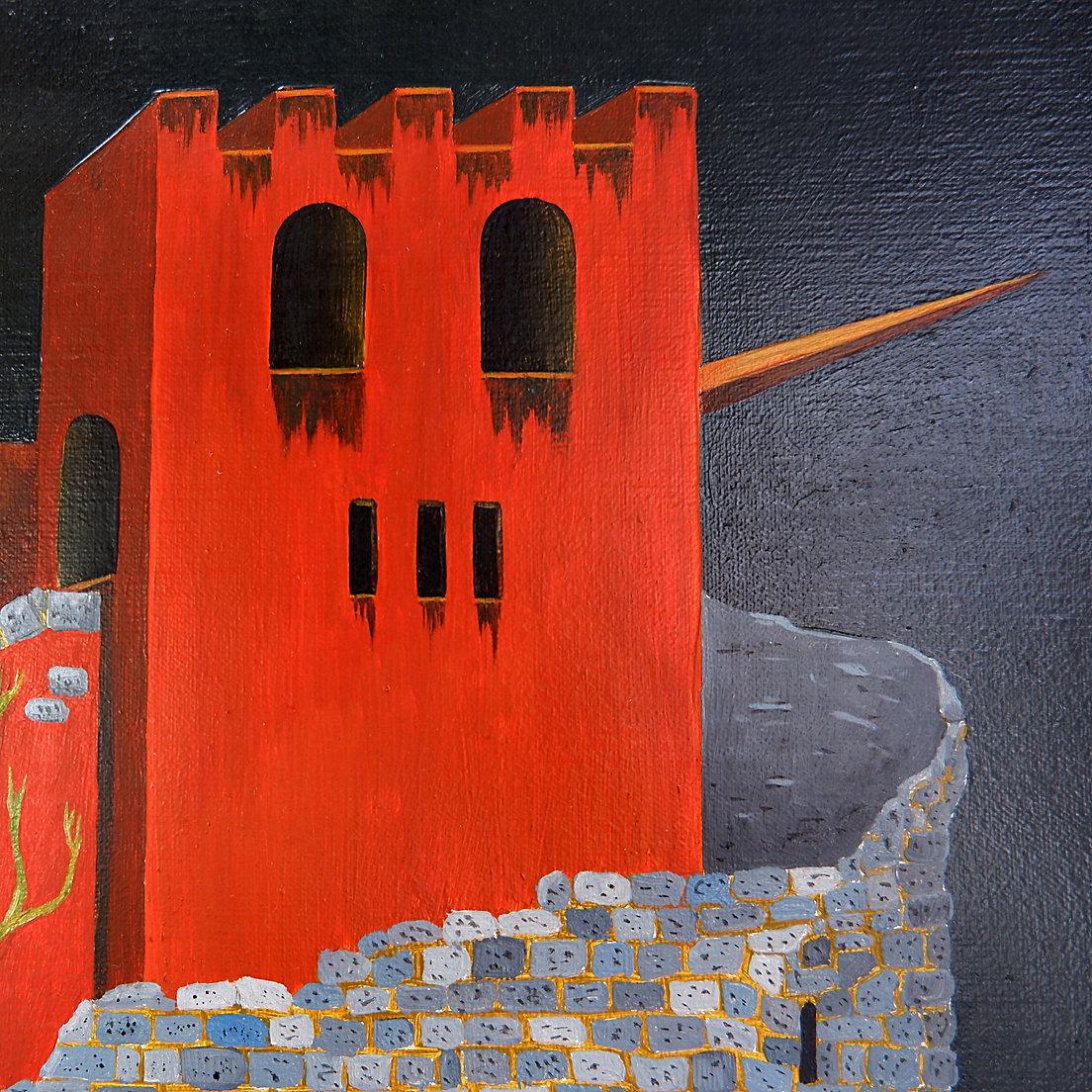 „l'ile du Silence“ Öl auf Leinwand – Raucq Christian (1947) im Zustand „Gut“ im Angebot in Linkebeek, BE
