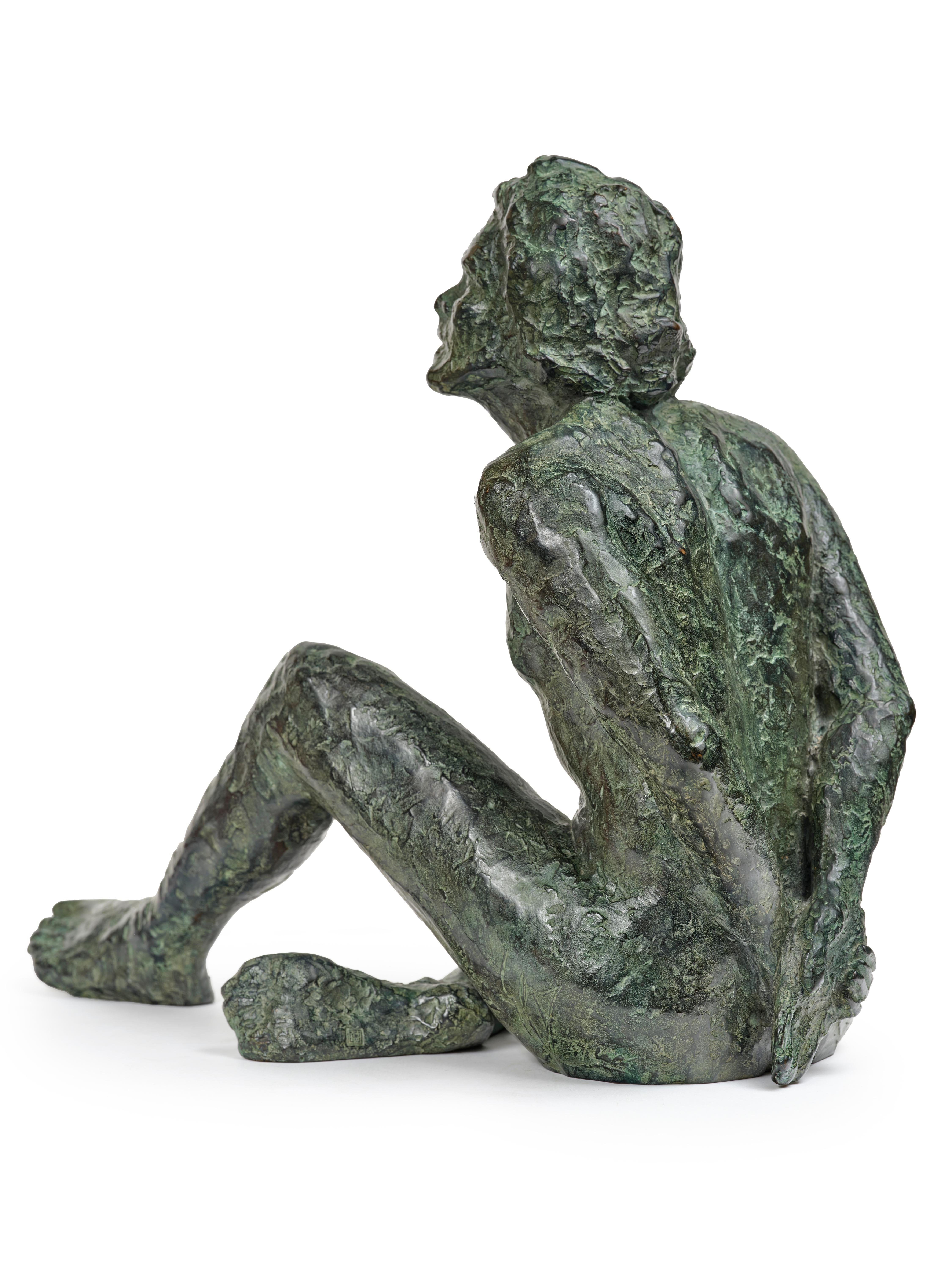 Sébastien (Sebastian), una scultura in bronzo di Lili Mirante che raffigura un nudo in vendita 3