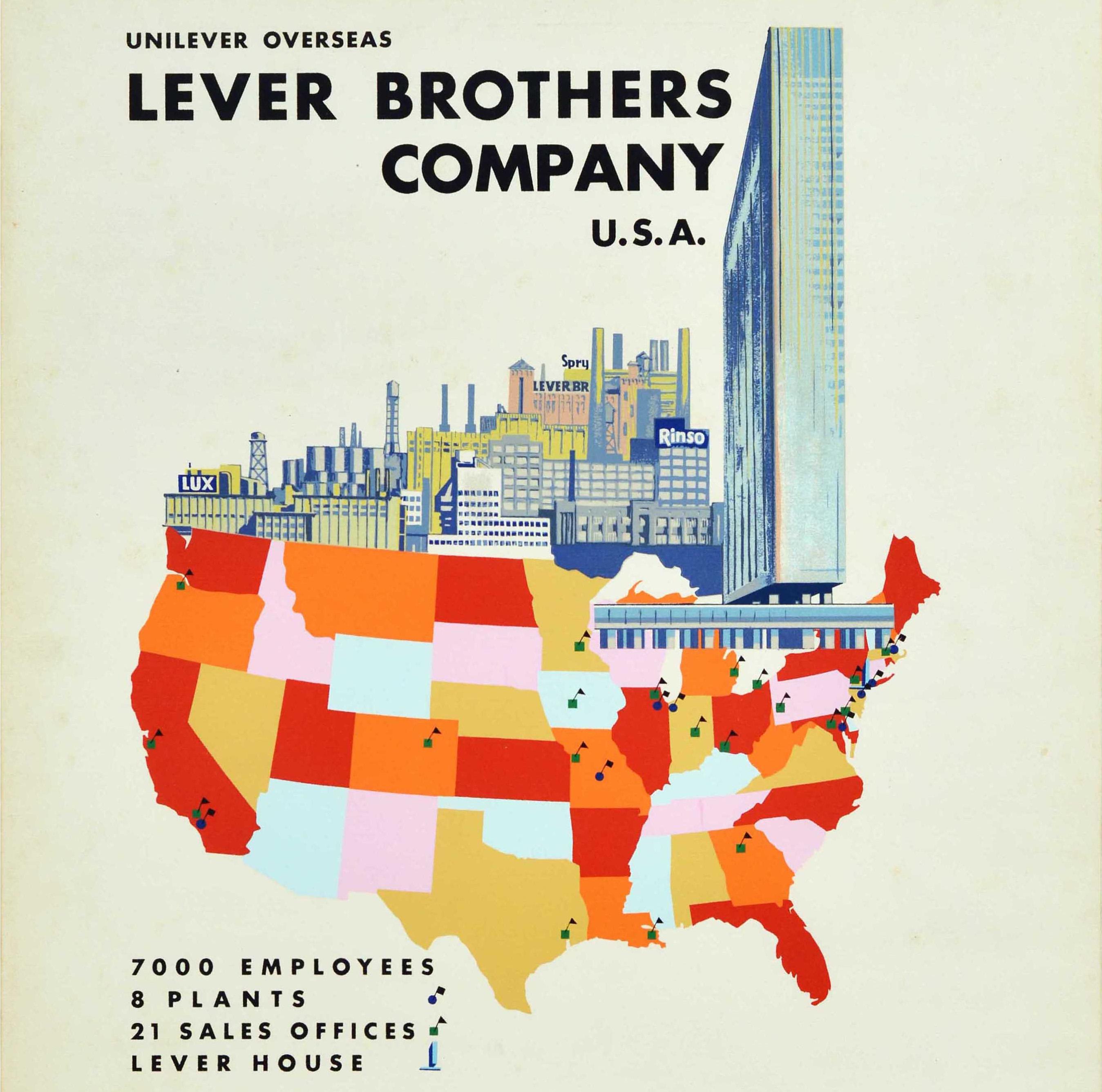 Original Vintage Advertising Poster Unilever Overseas Lever Brothers Company - Print by Lili Rethi