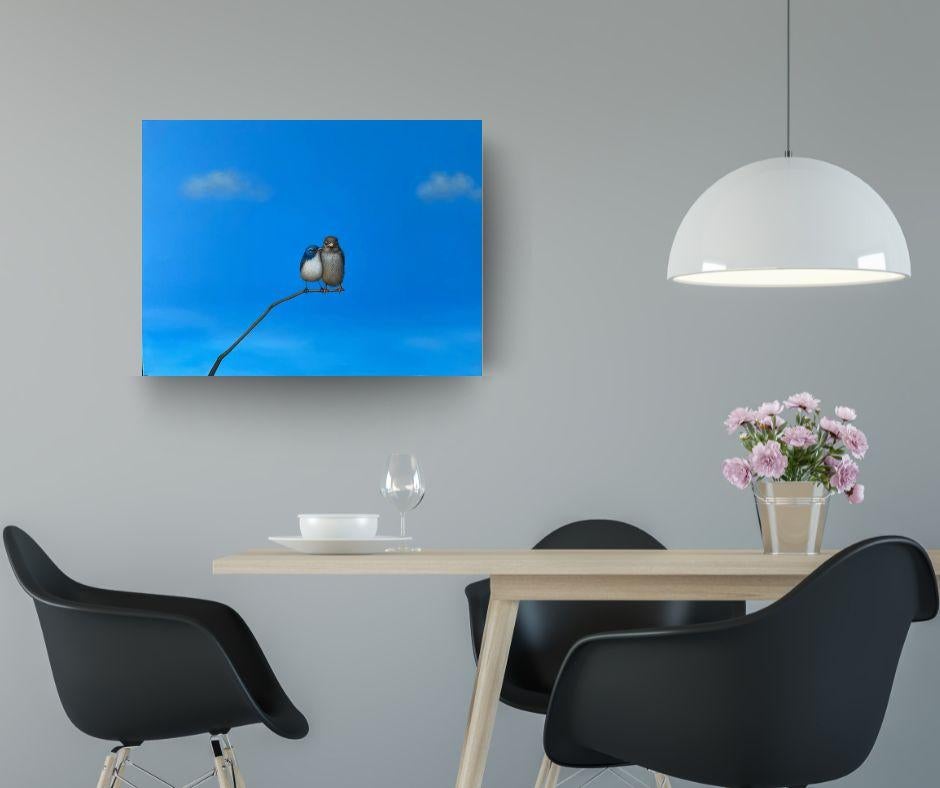 Branch of Devotion - original realistisches Vogel-Ölgemälde - zeitgenössische Kunst (Realismus), Painting, von Lilia Mazurkevich