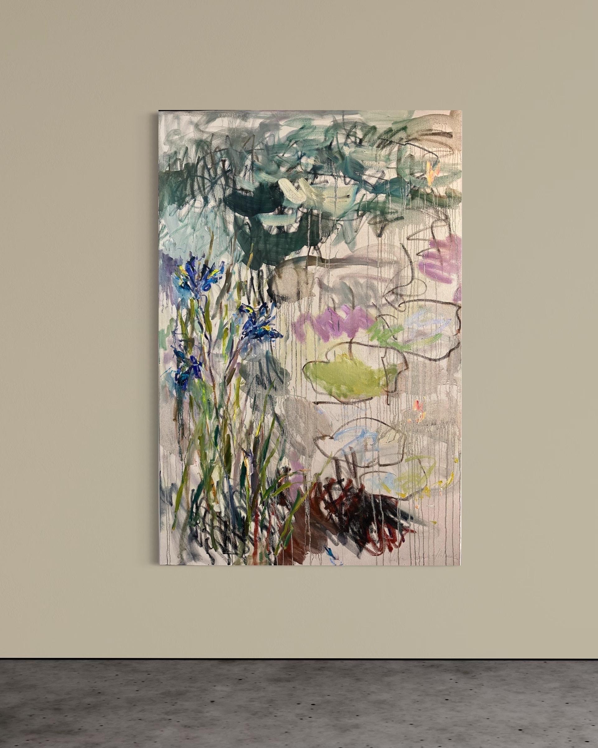 Large semi-abstract and expressive painting.
Memories, reflections, thoughts inspired by Impressionism, Monet and gardens in Giverny.
Oil on canvas.
150x100x3cm.
Oil on canvas.
Signed at the front, Signed and dated at the back.
Shipped stretched,