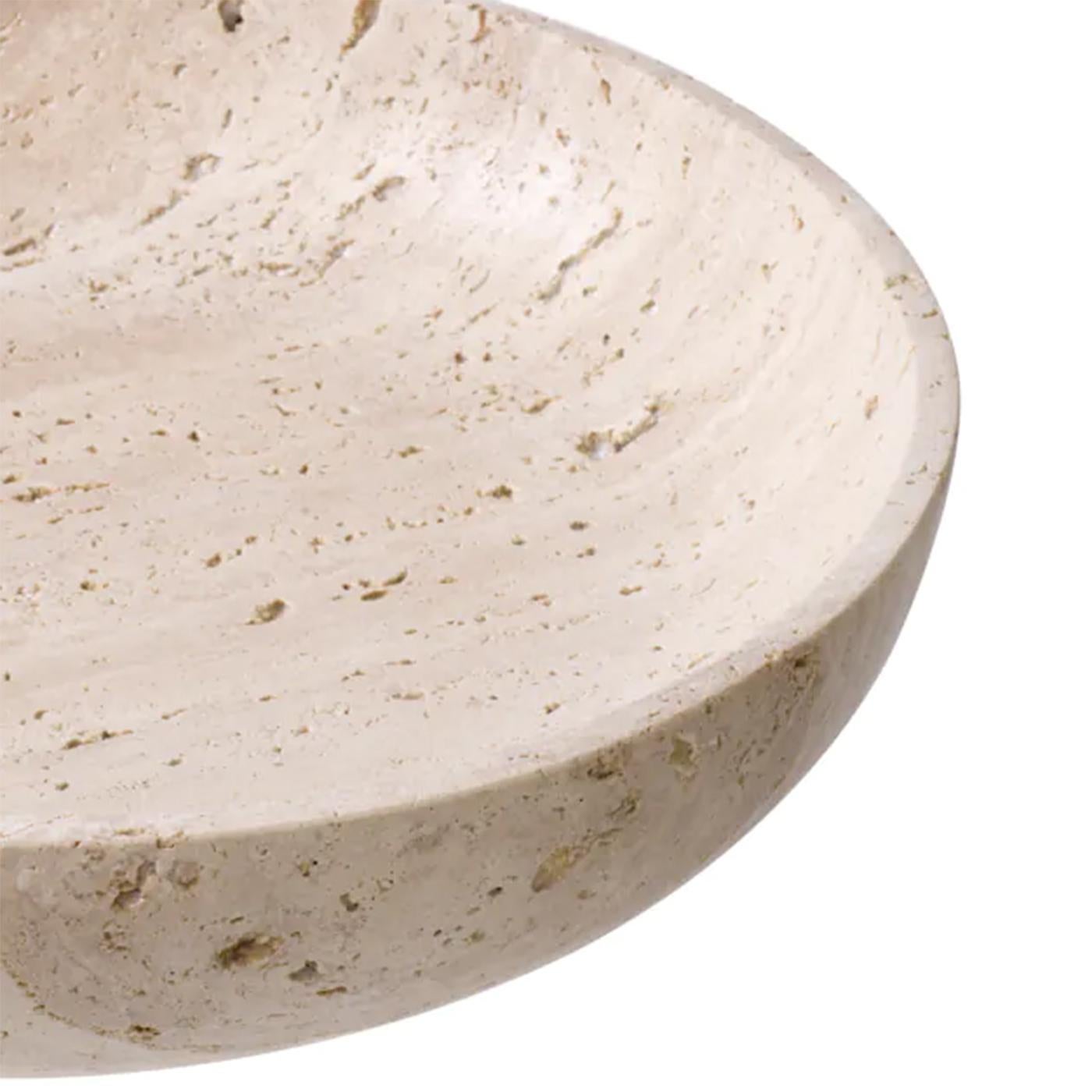 Indian Lilia Travertine Bowl For Sale