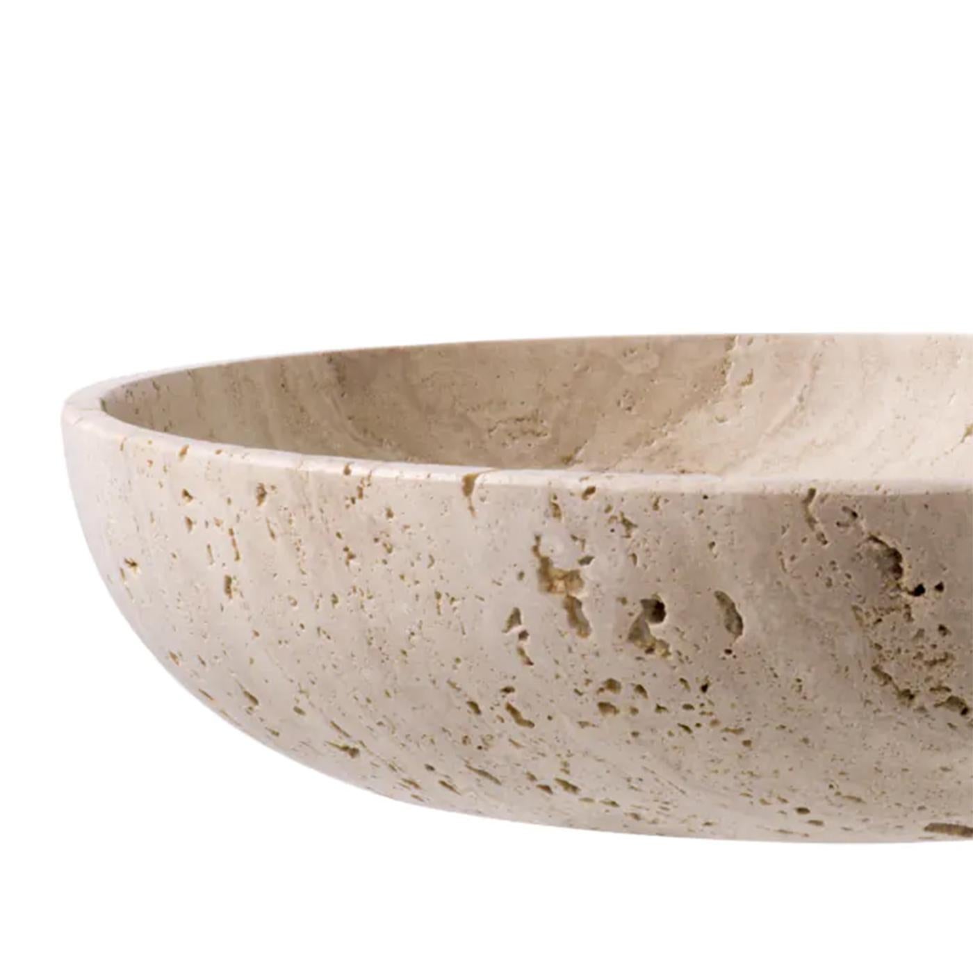 Hand-Crafted Lilia Travertine Bowl For Sale