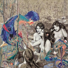 « Hylas and the Nymphs», 120x120 cm