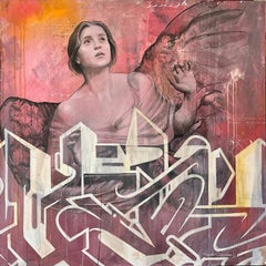 Angel, 100x100 cm, acrylic on canvas