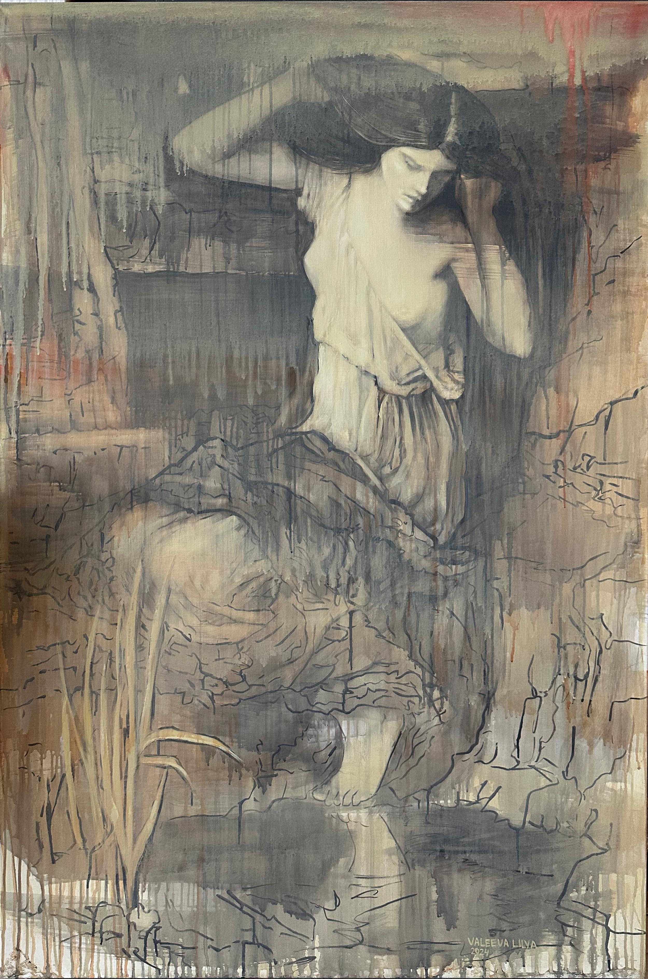 nuit de lune, 150 x 100 cm, acrylique sur toile