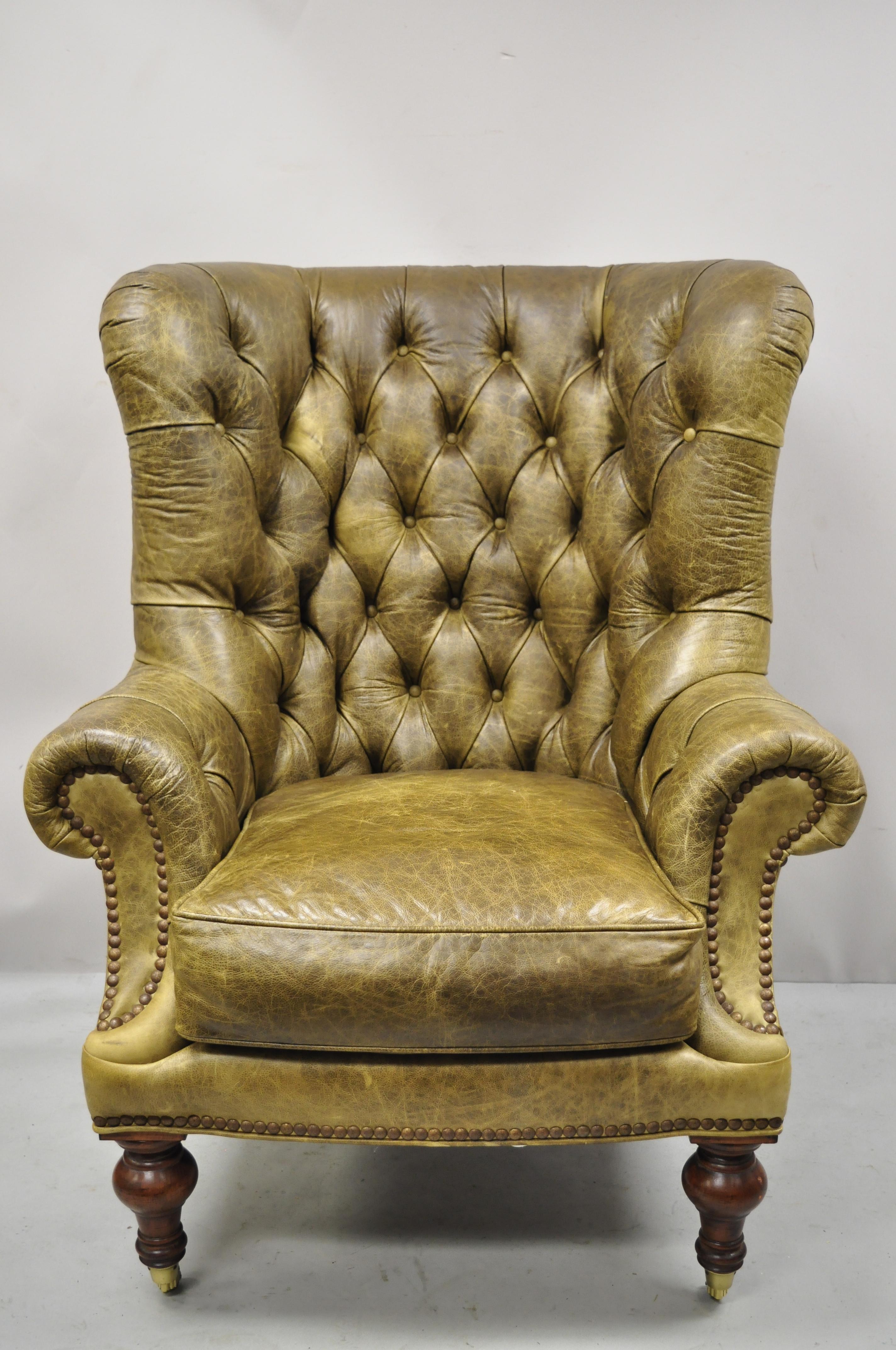 chesterfield chair and ottoman