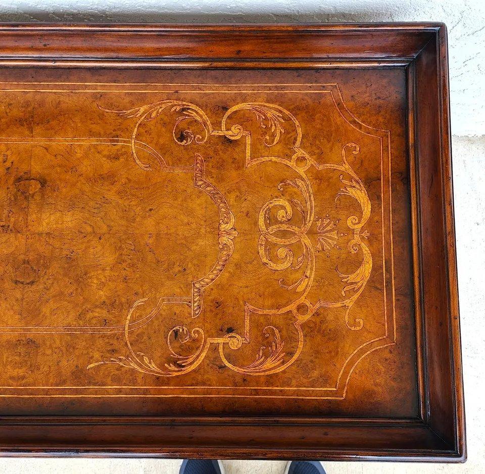 Lillian August for Drexel Coffee Table Venetian Inlayed Top In Good Condition In Lake Worth, FL