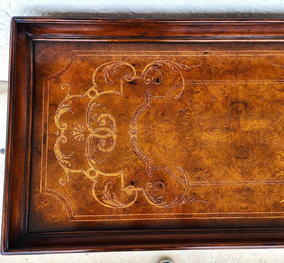 20th Century Lillian August for Drexel Coffee Table Venetian Inlayed Top