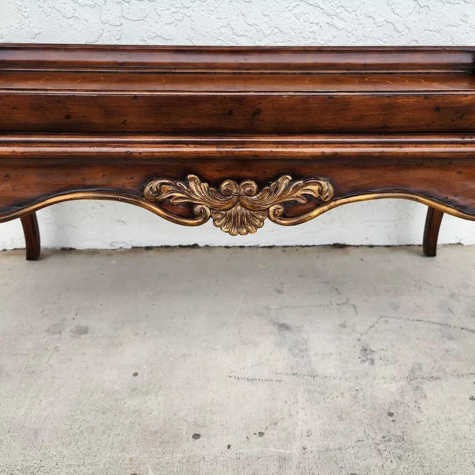 Mahogany Lillian August for Drexel Coffee Table Venetian Inlayed Top