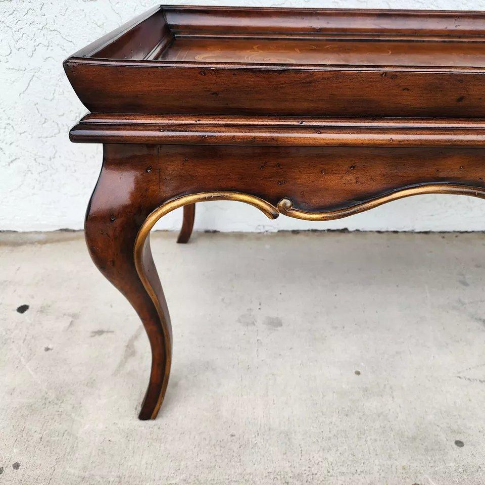 Lillian August for Drexel Coffee Table Venetian Inlayed Top 1