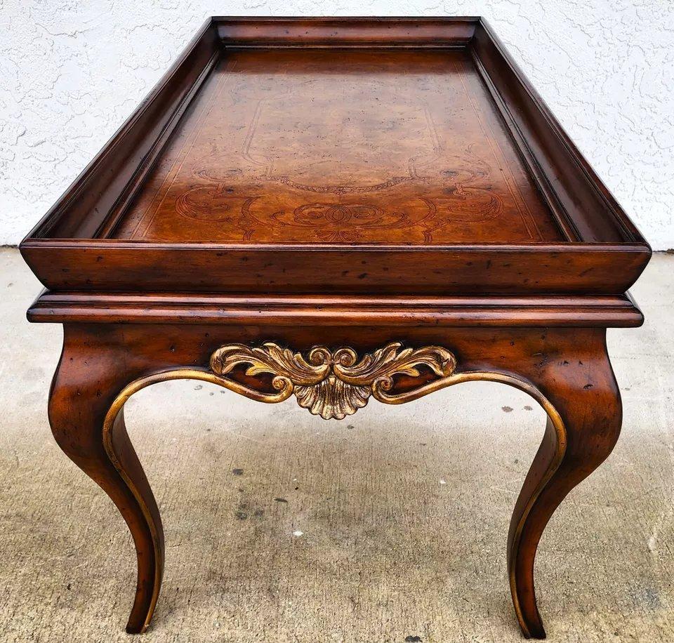 Lillian August for Drexel Coffee Table Venetian Inlayed Top 3