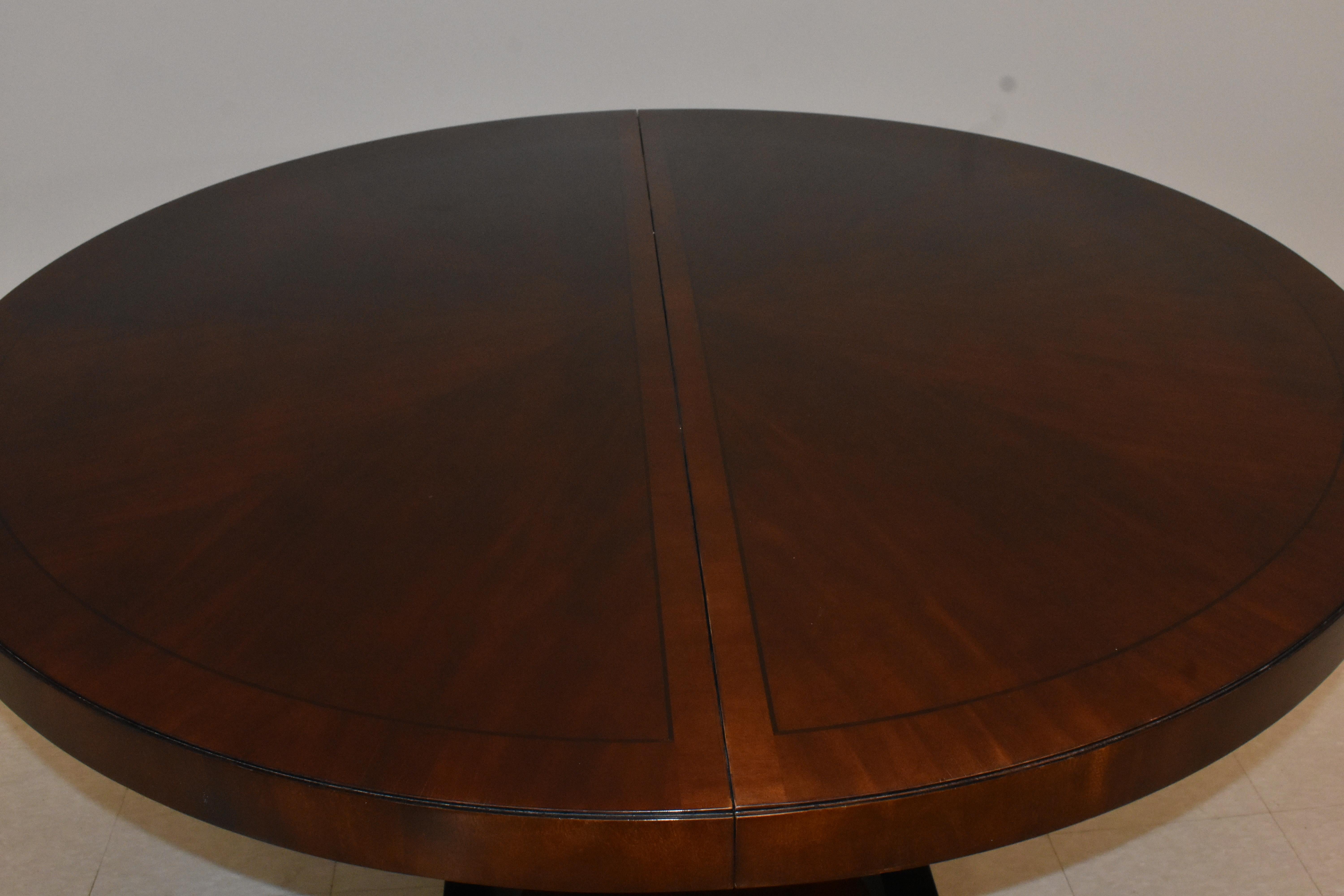20th Century Lilian August for Hickory White Art Deco Style Dining Room Table 