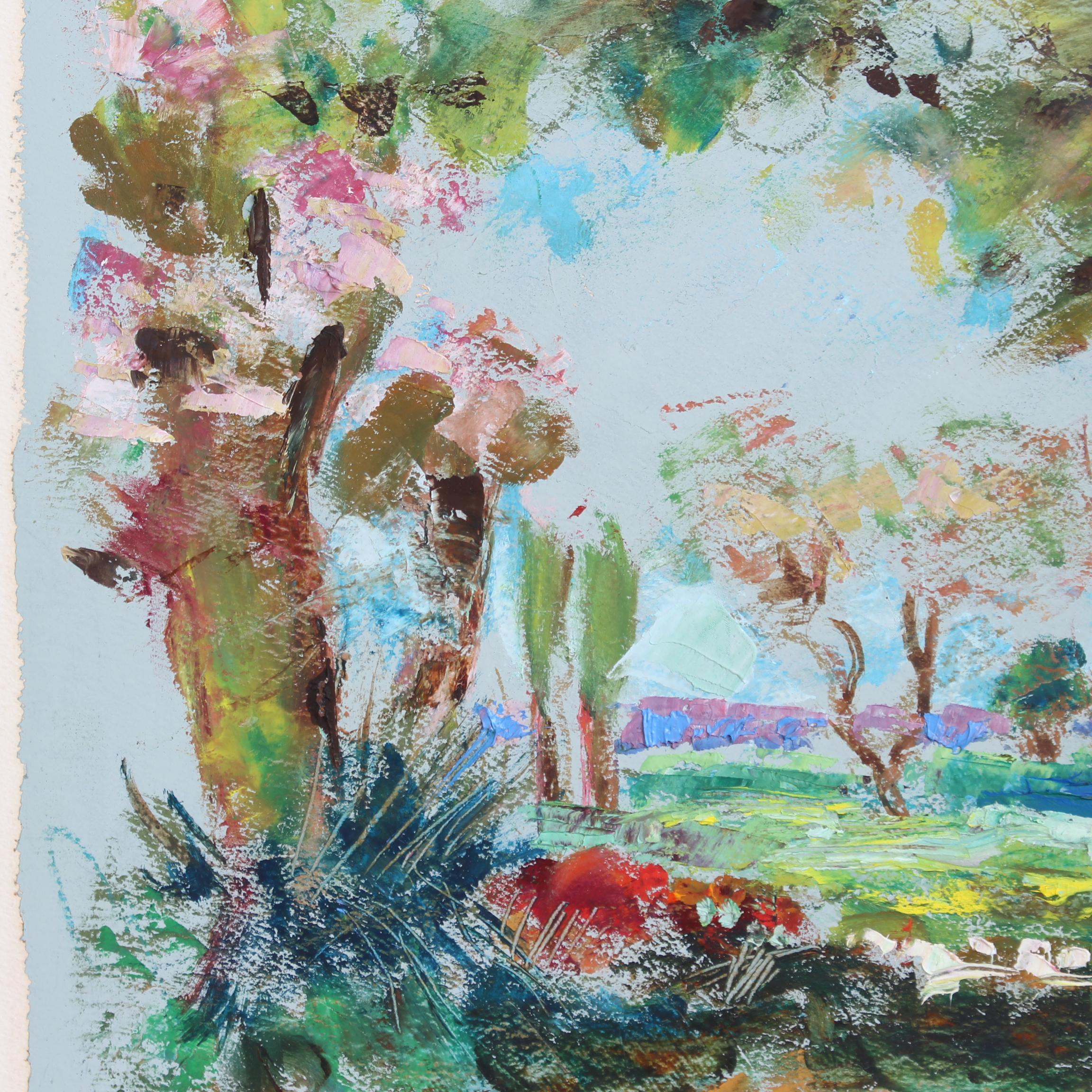 Paysage avec église de Touraine, France en vente 13