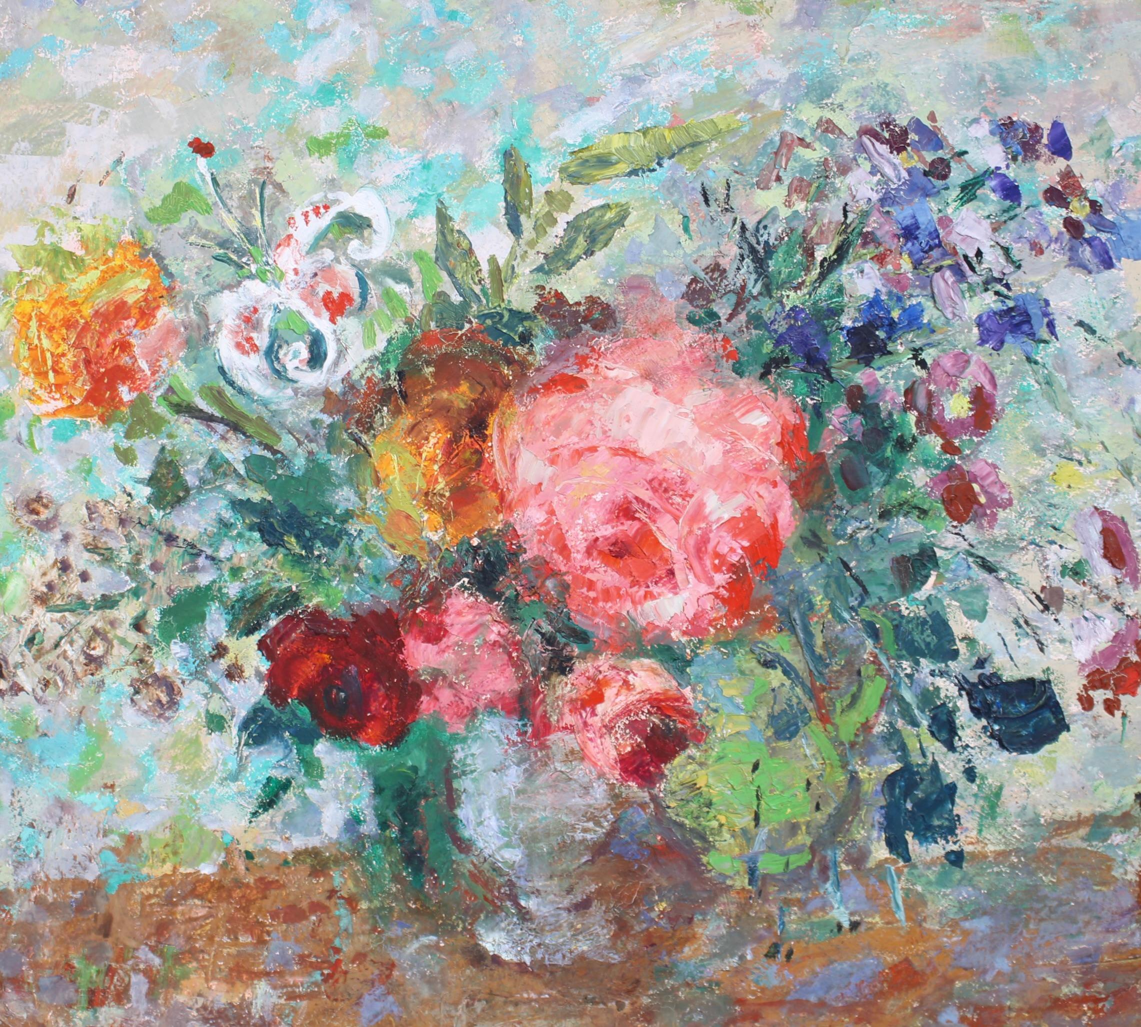 Natura morta con bouquet di fiori in vendita 3