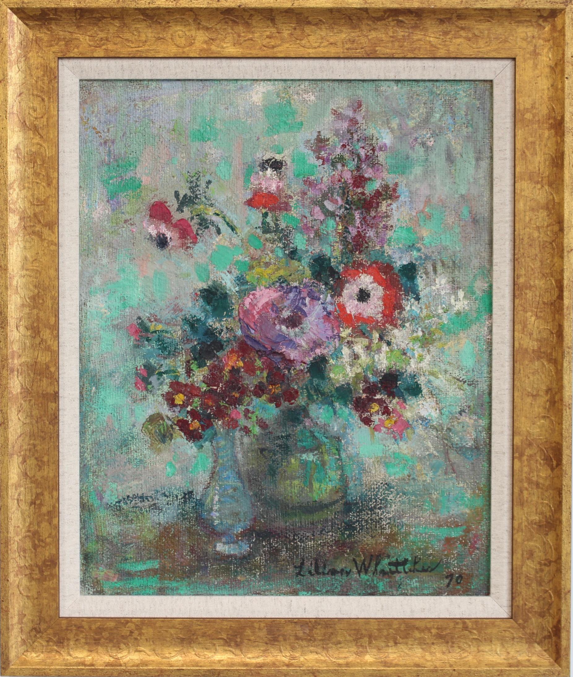 Still-Life Painting di Lilian E. Whitteker - Natura morta con bouquet di fiori