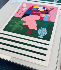 "Calla Lily Dancer" by Lilian Martinez (Figure, Dancer, Pop, Colorful, Print)