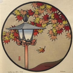 Vintage LANTERN ON A HILL - NIKKO - AUTUMN