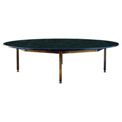 Liliana Grassi, Low Granite and Brass Coffee Table 1950