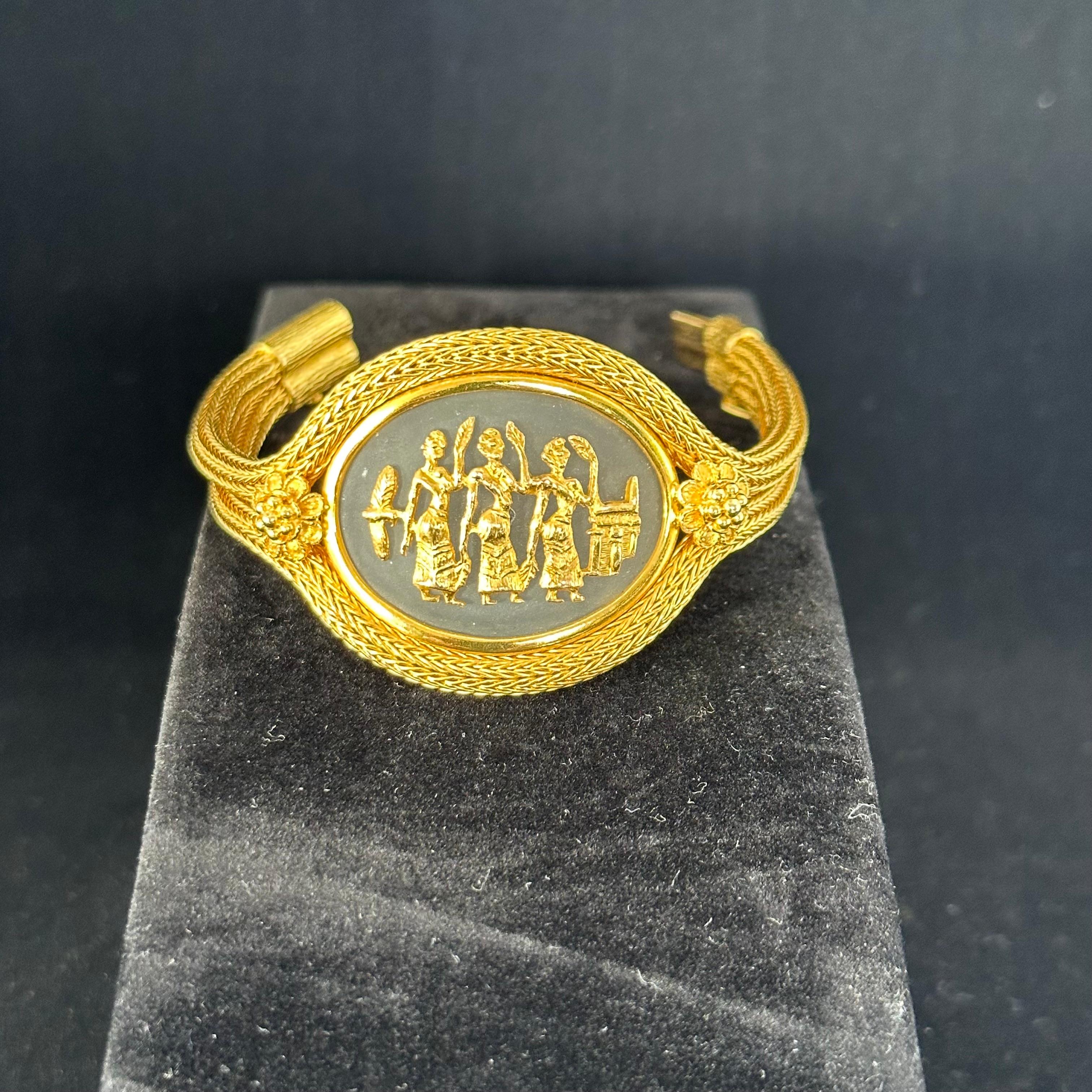LiLias LALAounis Hellenistic 18k Gold Woven Bracelet  2