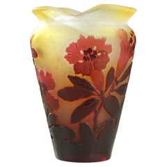 "Lilies" Vase Signed Gallé, France, Circa 1900