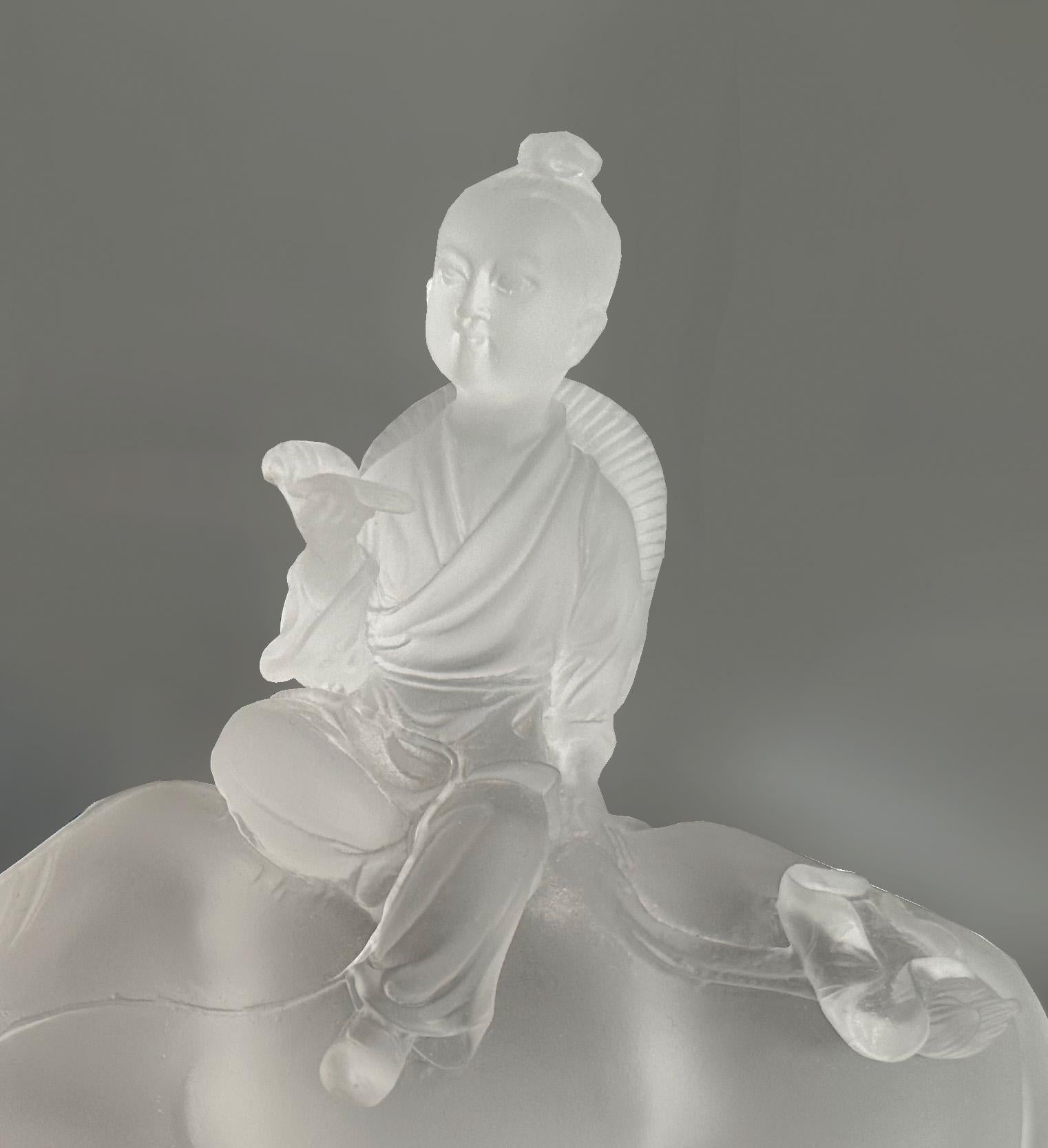 Lilique Stil Gießen Glas Dekorative CUSTOM MADE Skulptur im Zustand „Hervorragend“ im Angebot in Hong Kong, HK