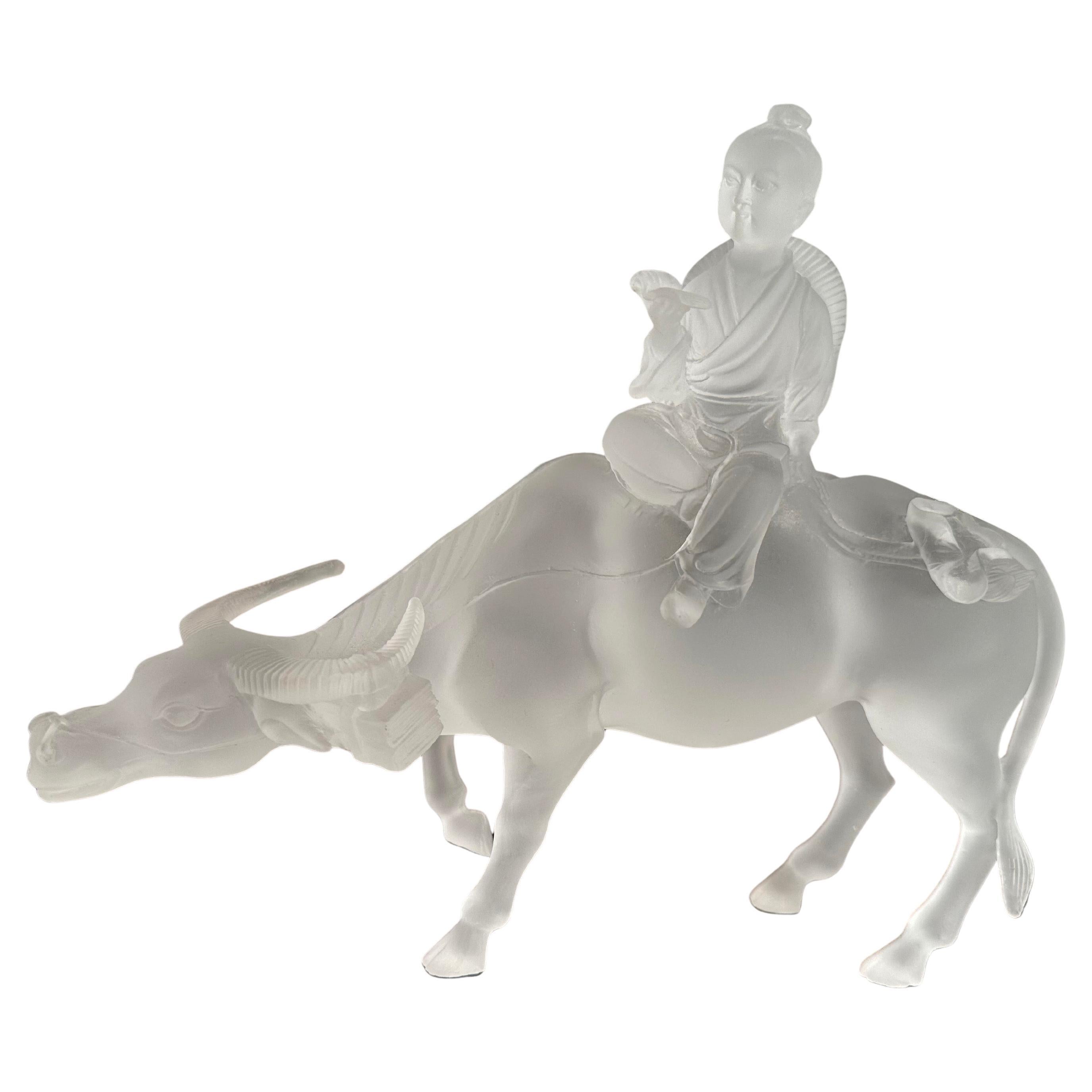 Sculpture décorative en verre coulé Lilique Style Custom Made Sculpture