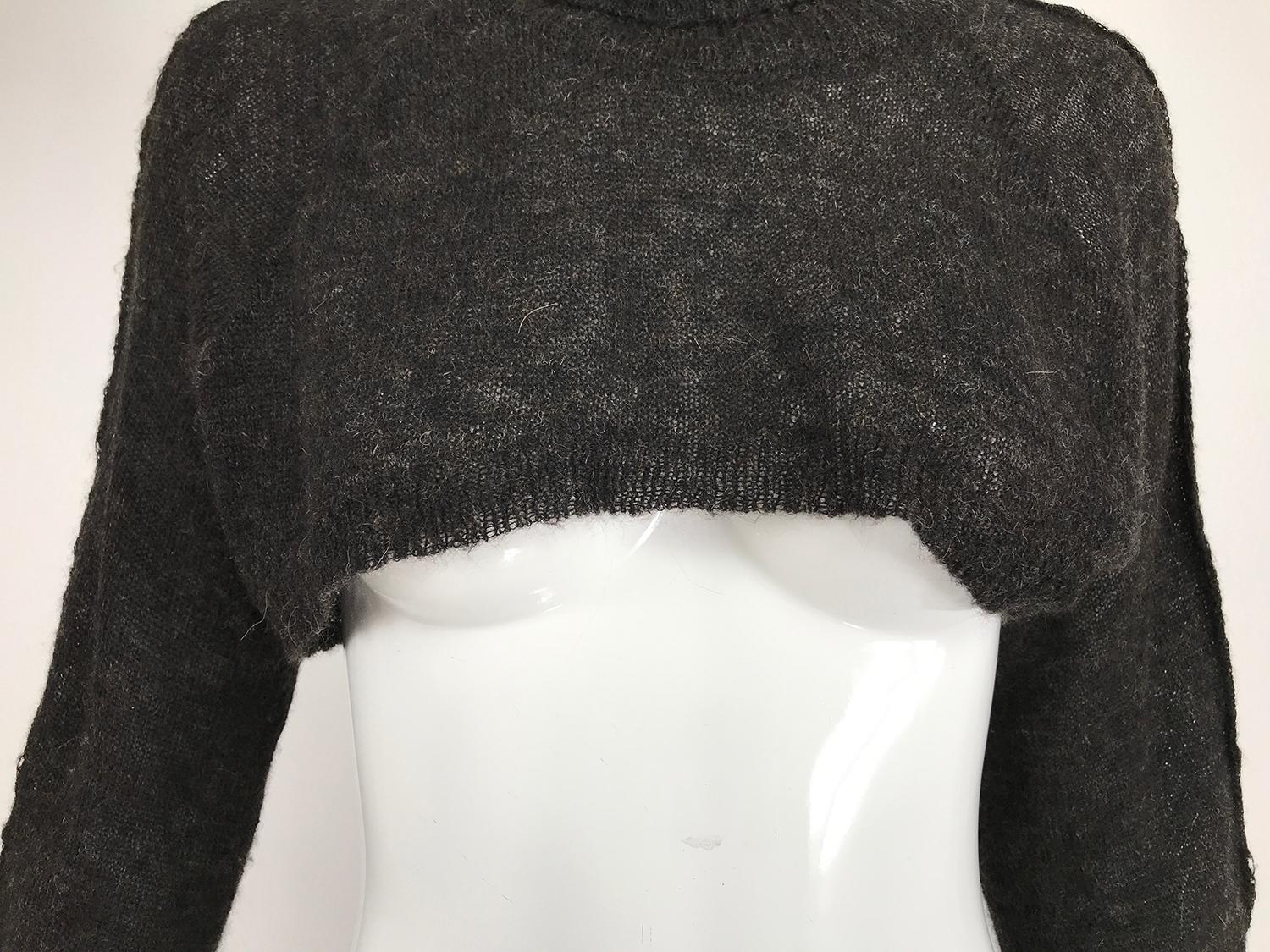 Lilith Grey loose knit Cropped Turtleneck Layering Sweater 3