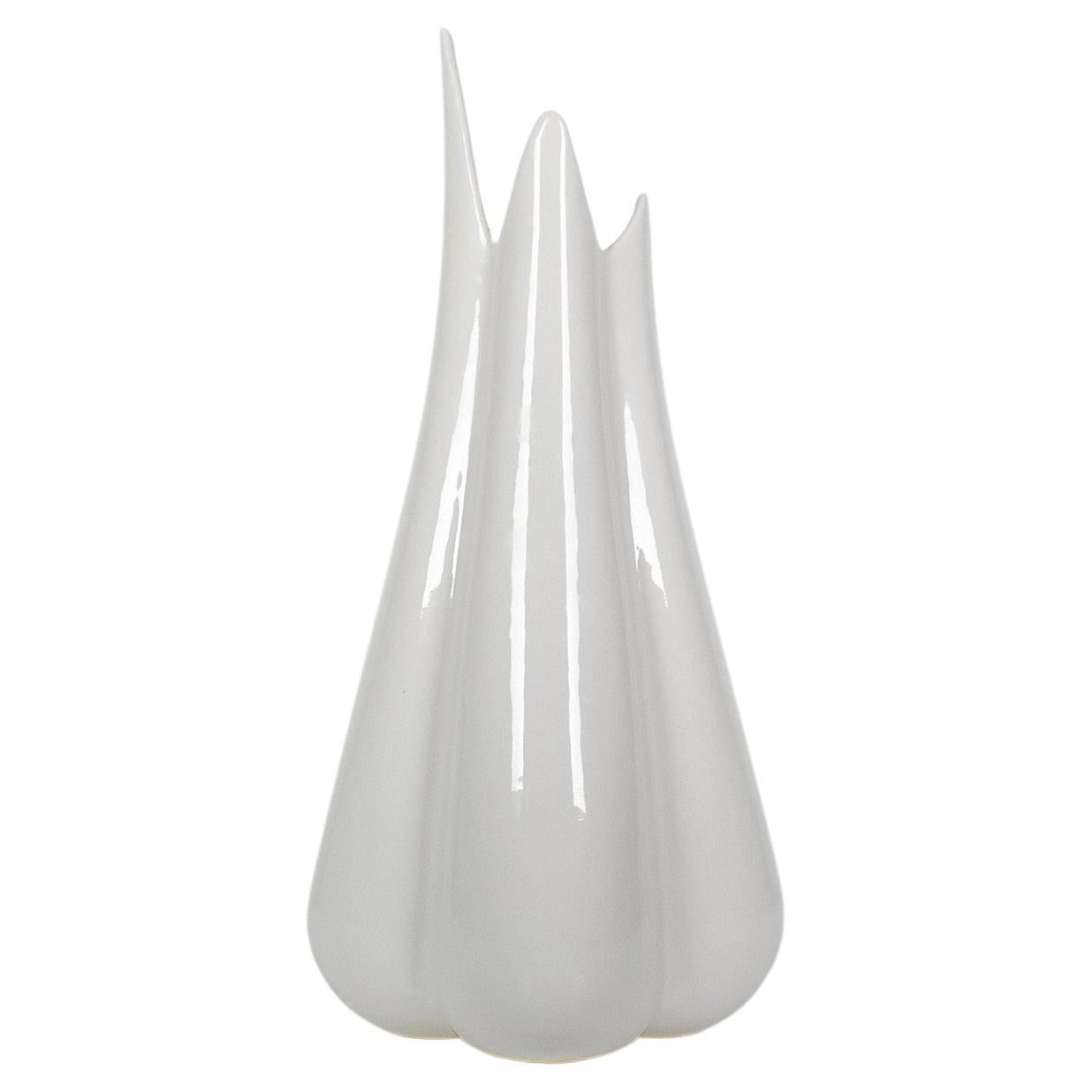 Lilium Vase, Mist White - Gloss For Sale