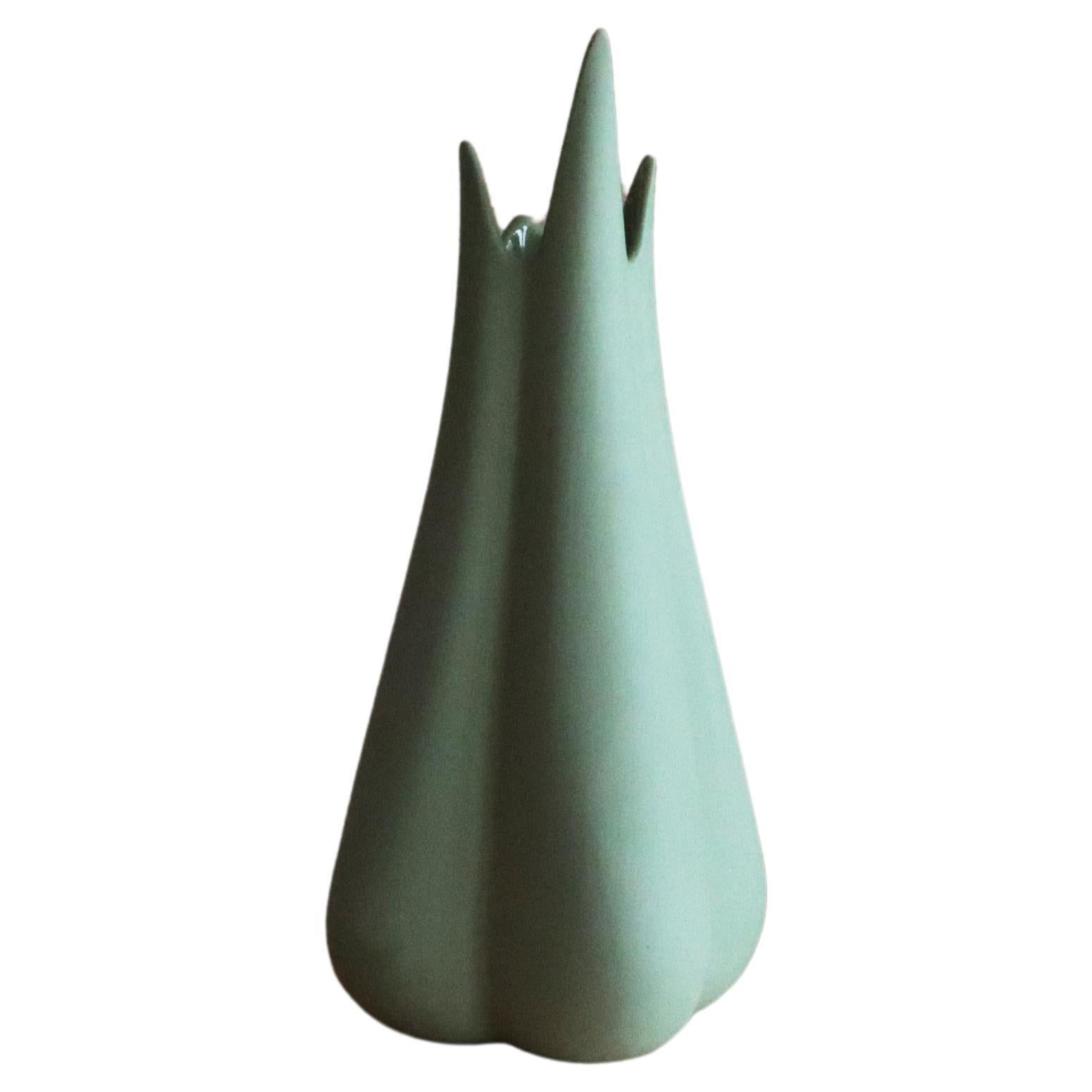 Lilium Vase, Olive Green - Matte For Sale