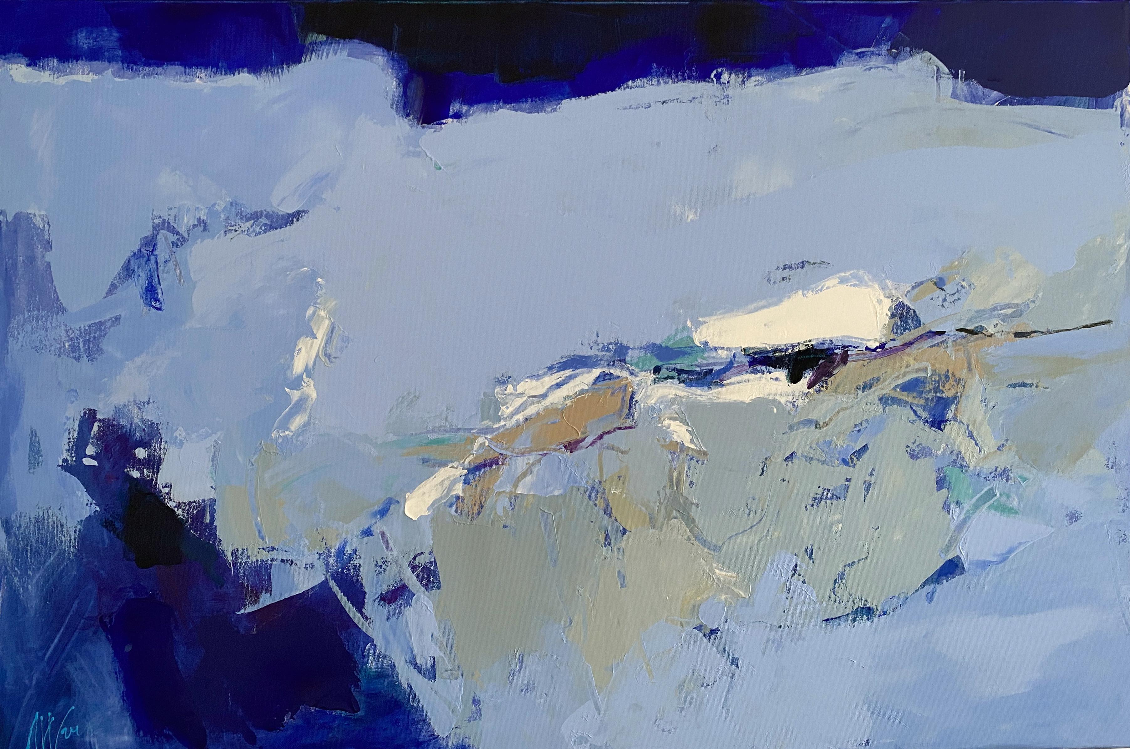 Abstract Painting Blue Landscape - Liliya Nikolova