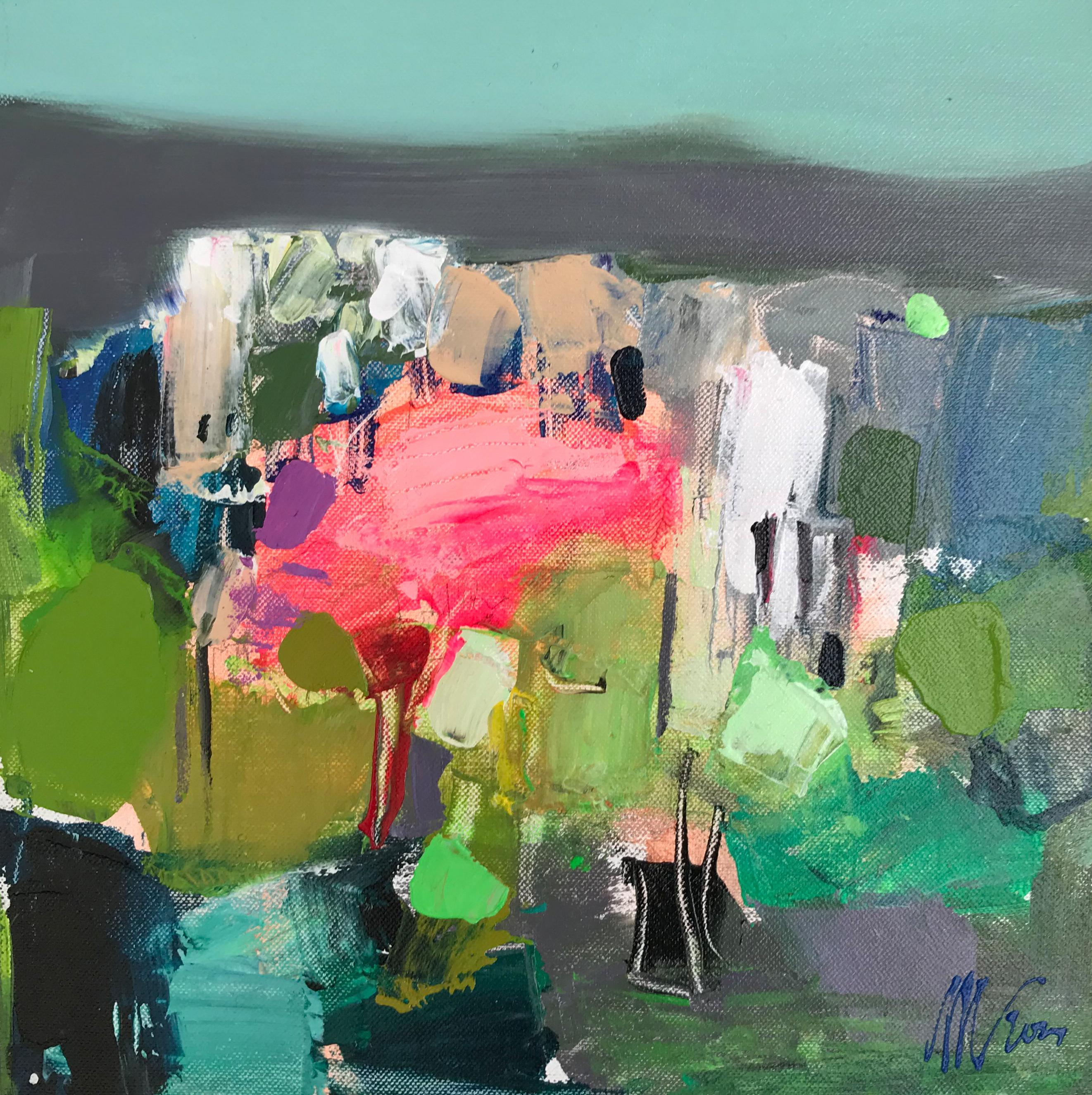 In quest'opera l'artista ha sperimentato con i colori acrilici per creare un paesaggio astratto che combina espressionismo e impressionismo. I vibranti strati di colore e i tratti decisi riflettono emozioni profonde e un'atmosfera dinamica. 

"Mi