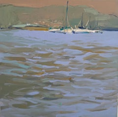 Seascape and Boats Contemporary Painting