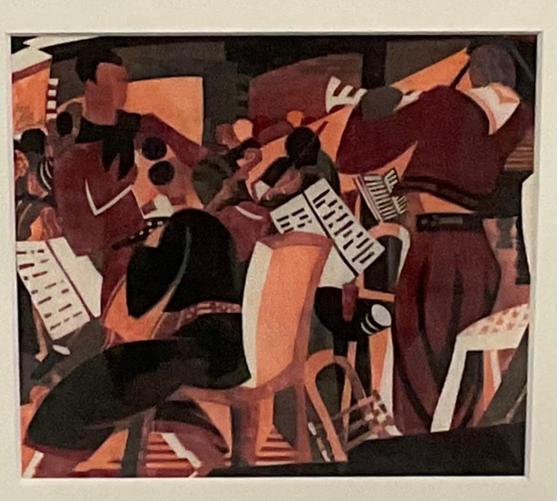Lill Tschudi (1911-2004) Rhumba I Lino Cut Signed and Numbered 2 of 50 For Sale 1