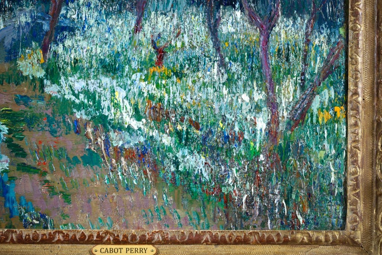 Lilla Cabot Perry - Jardin a Giverny - American Impressionist Landscape Oil  by Lilla Cabot Perry at 1stDibs