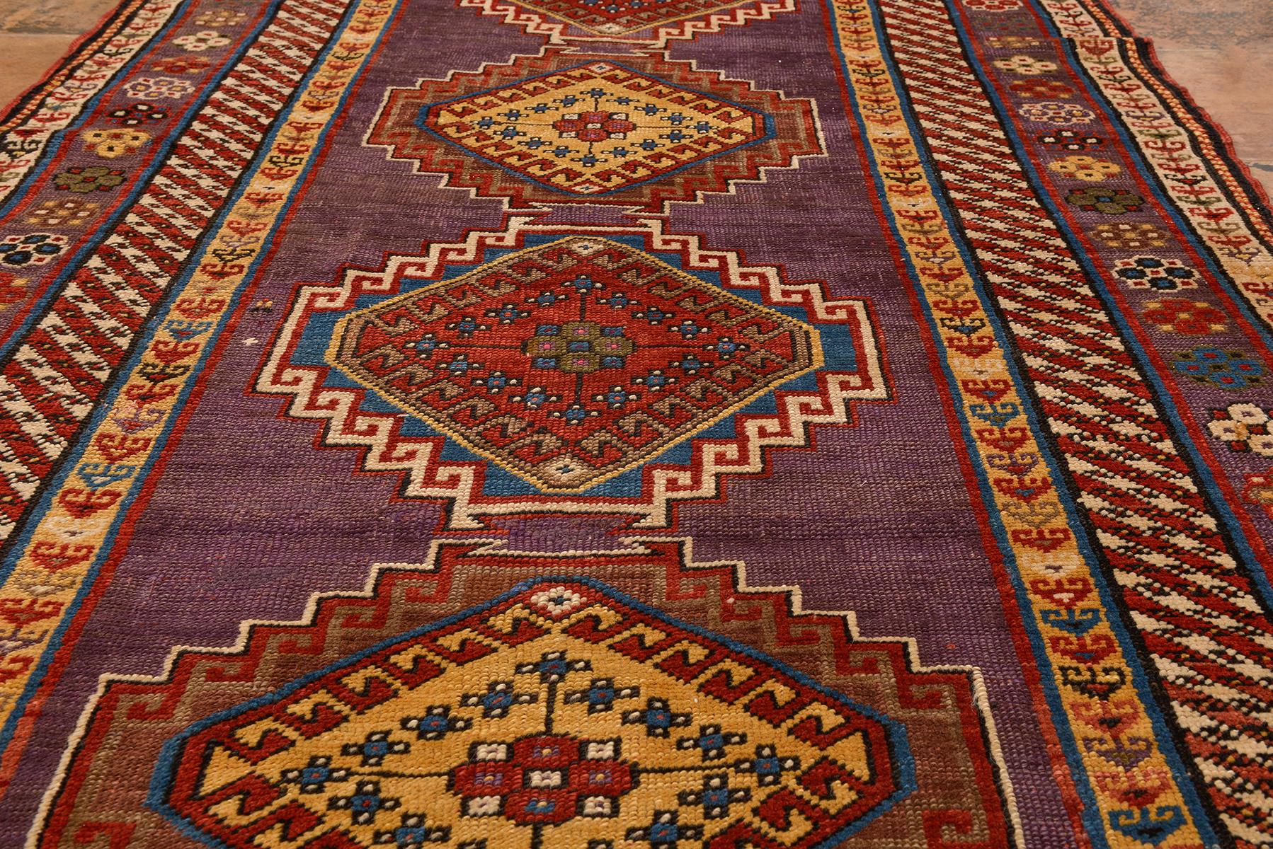 Dated KAZAK Antique Caucasian Carpet For Sale 3