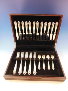 Lillemor by Marthinsen 830 Silver Flatware Service 12 Dessert Set 36 Pcs Norway