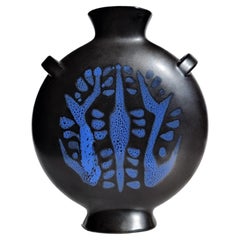 Lillemor Mannerheim para Gefle Keramik, Serie Singoalla, Jarrón Frasco Lunar