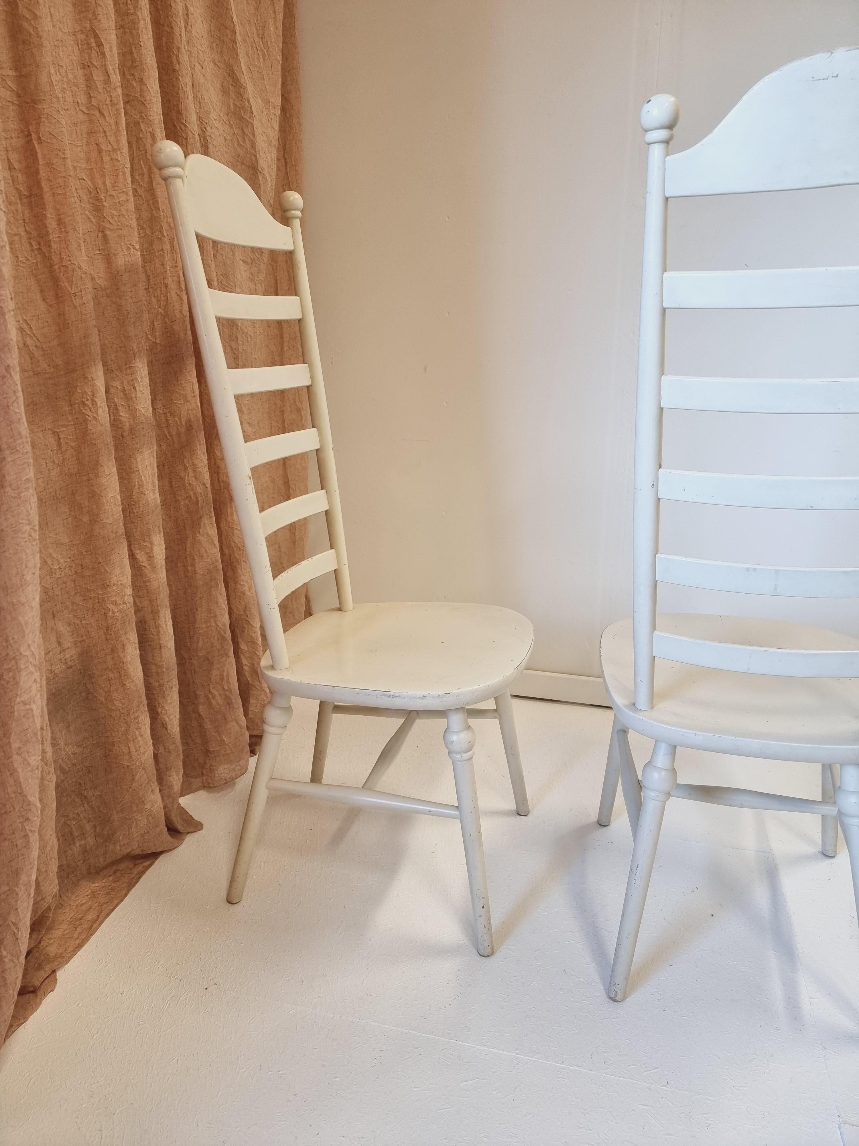 Lillemor Mannerheim, „Mona“-Stühle mit hoher Rückenlehne, 6 Teile, Nesto, Skandinavische Moderne im Angebot 4