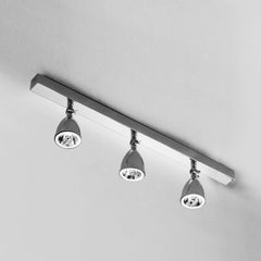 LILLEY SHADE ON RAIL - LED 300mm with 2 shades sateen brass