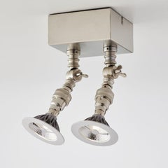 LILLEY SPOT TWIN - LED brushed chrome plated brass