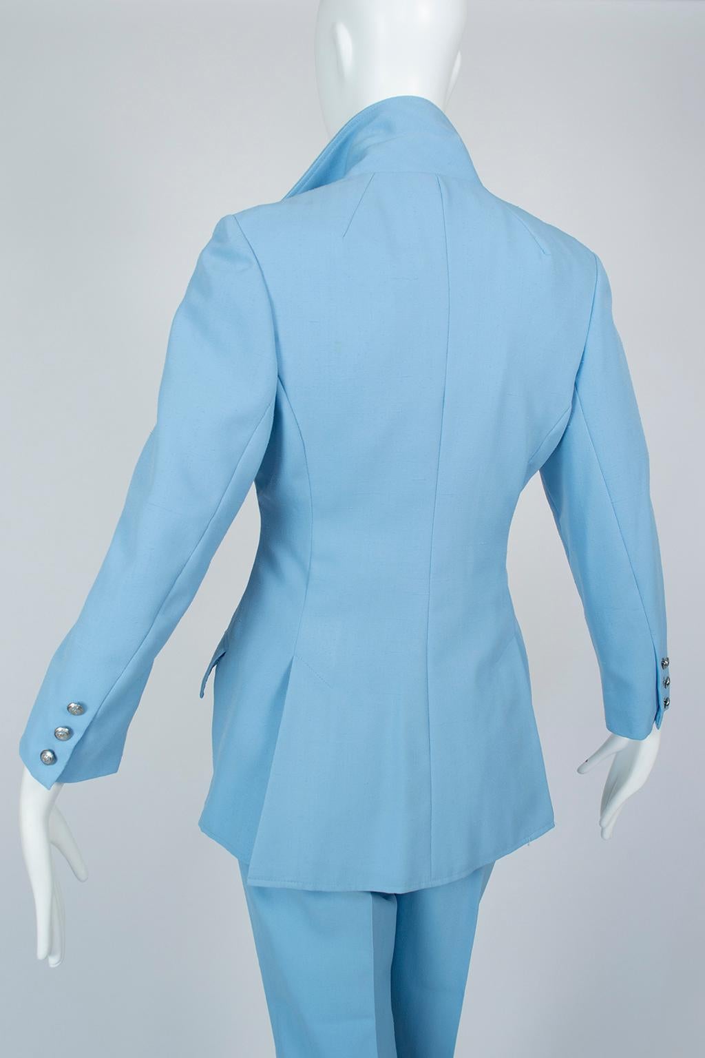 The Lilli Ann Paris Powder Blue 3-Piece Western Pant Suit - XS, 1970s en vente 5