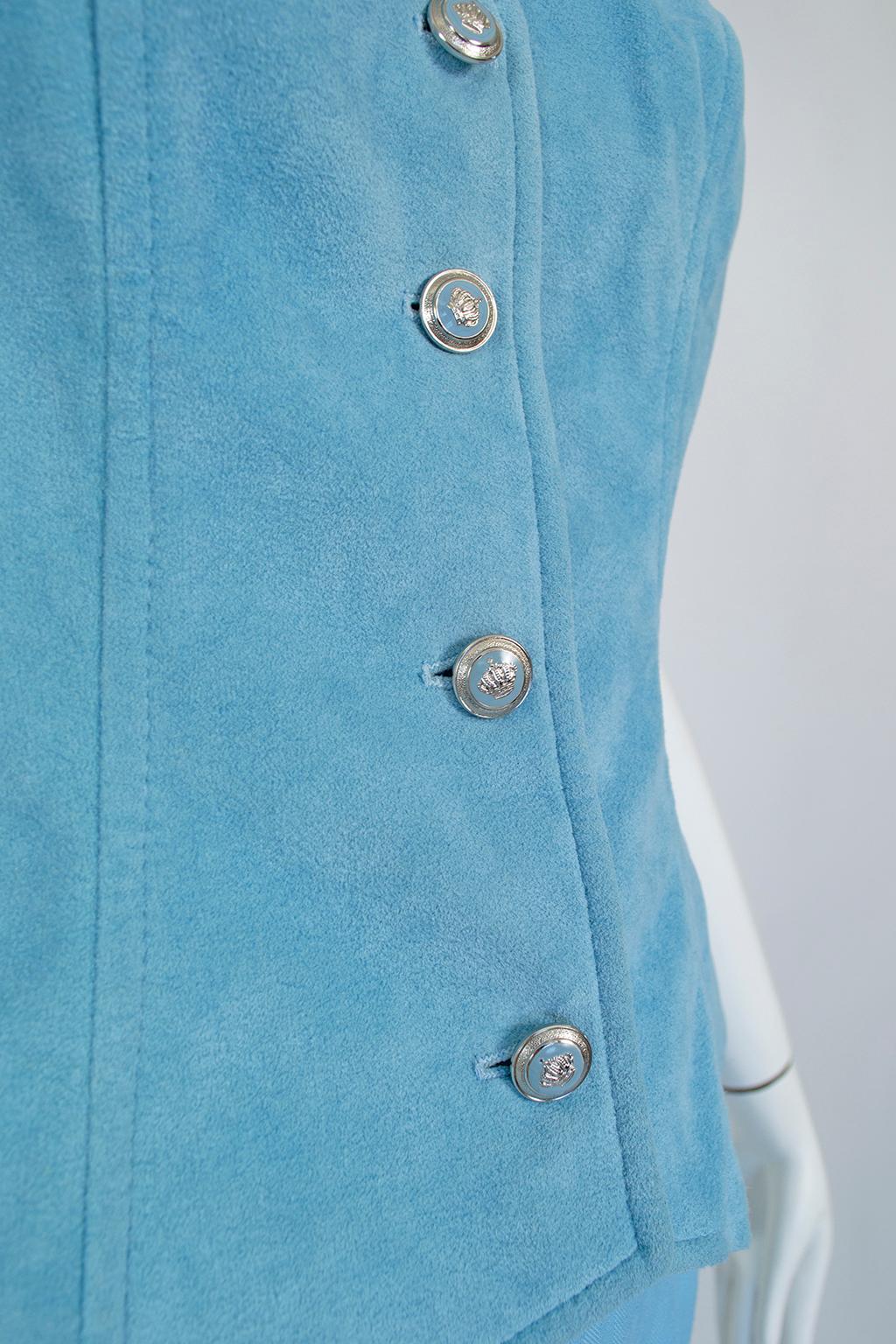 Lilli Ann Paris Powder Blue 3-Piece Western Pant Suit – XS, 1970s For Sale 8