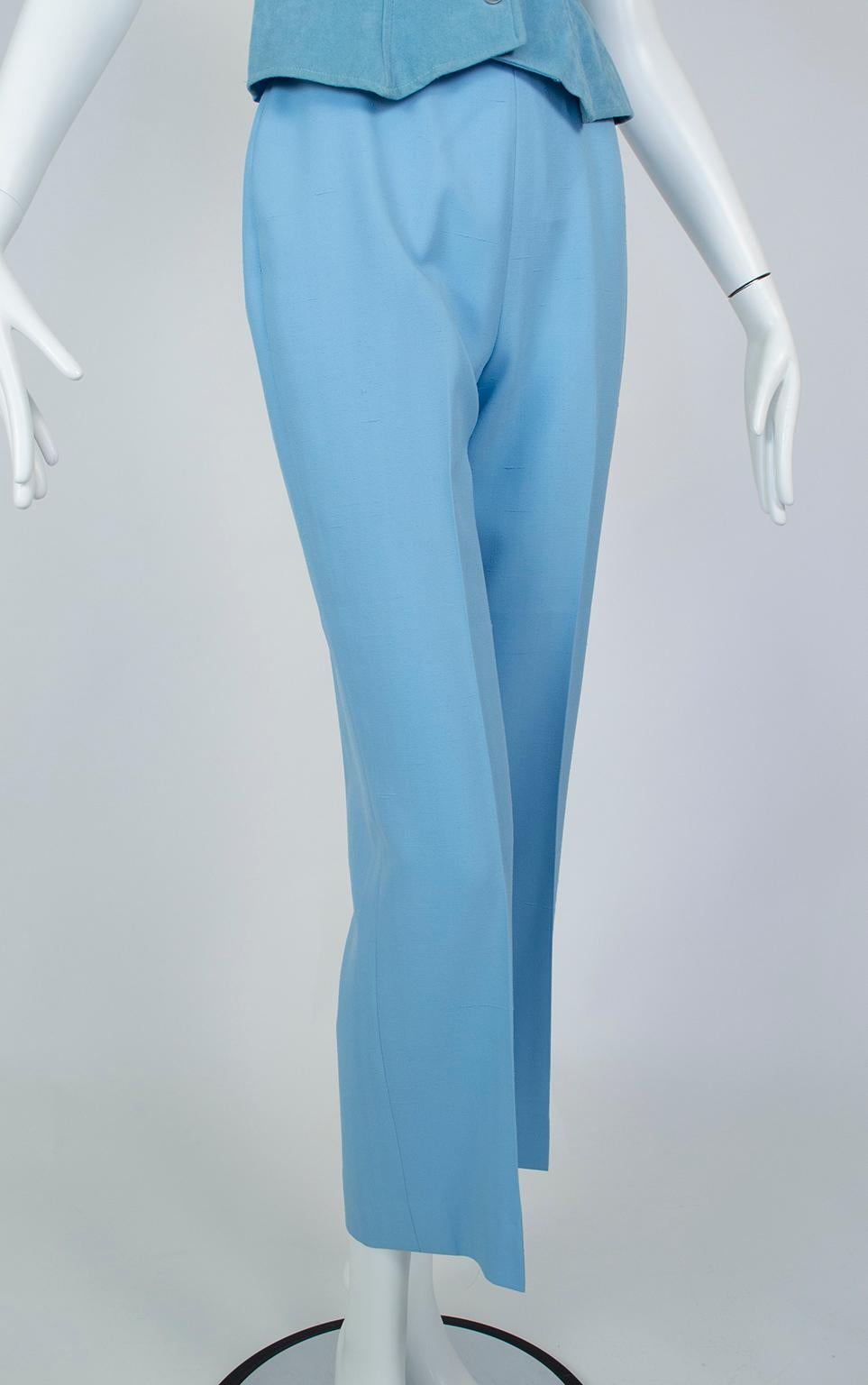 The Lilli Ann Paris Powder Blue 3-Piece Western Pant Suit - XS, 1970s en vente 11