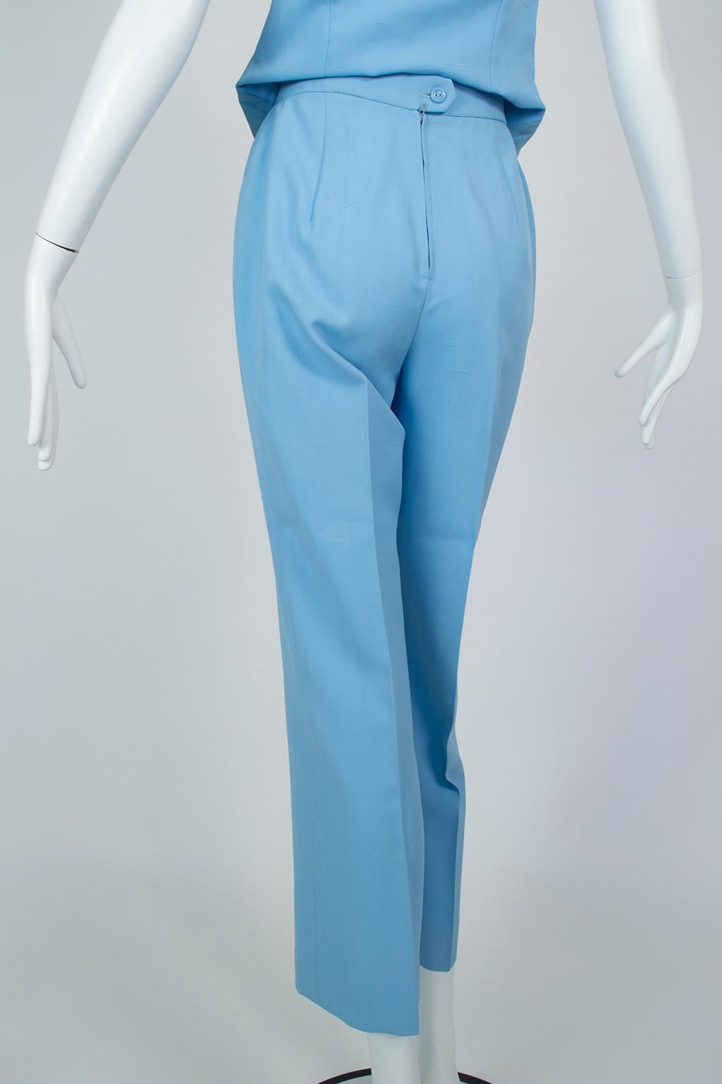 The Lilli Ann Paris Powder Blue 3-Piece Western Pant Suit - XS, 1970s en vente 12