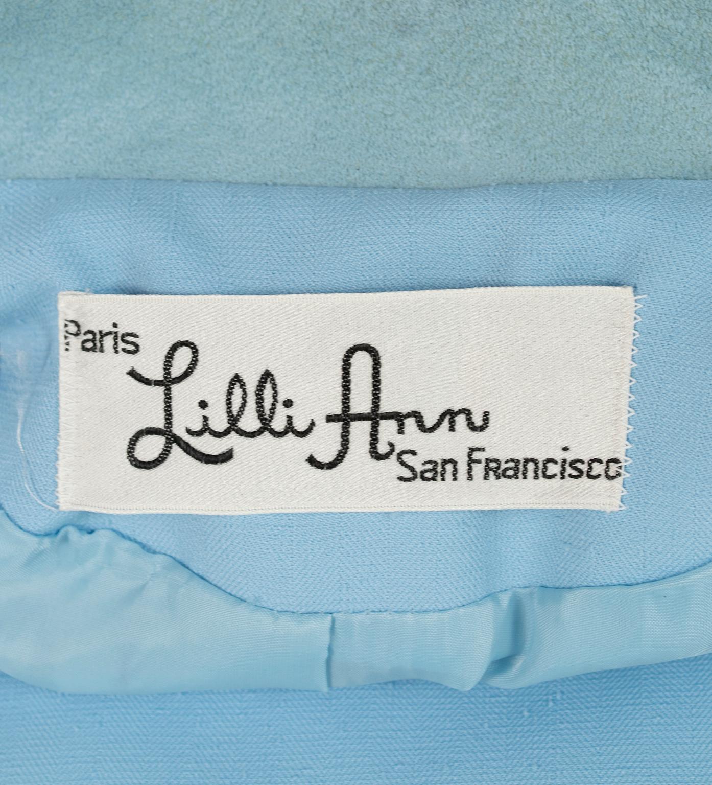 The Lilli Ann Paris Powder Blue 3-Piece Western Pant Suit - XS, 1970s en vente 14