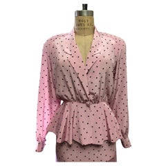 Lilli Ann Polka Dot Skirt Suit, Circa 1980s