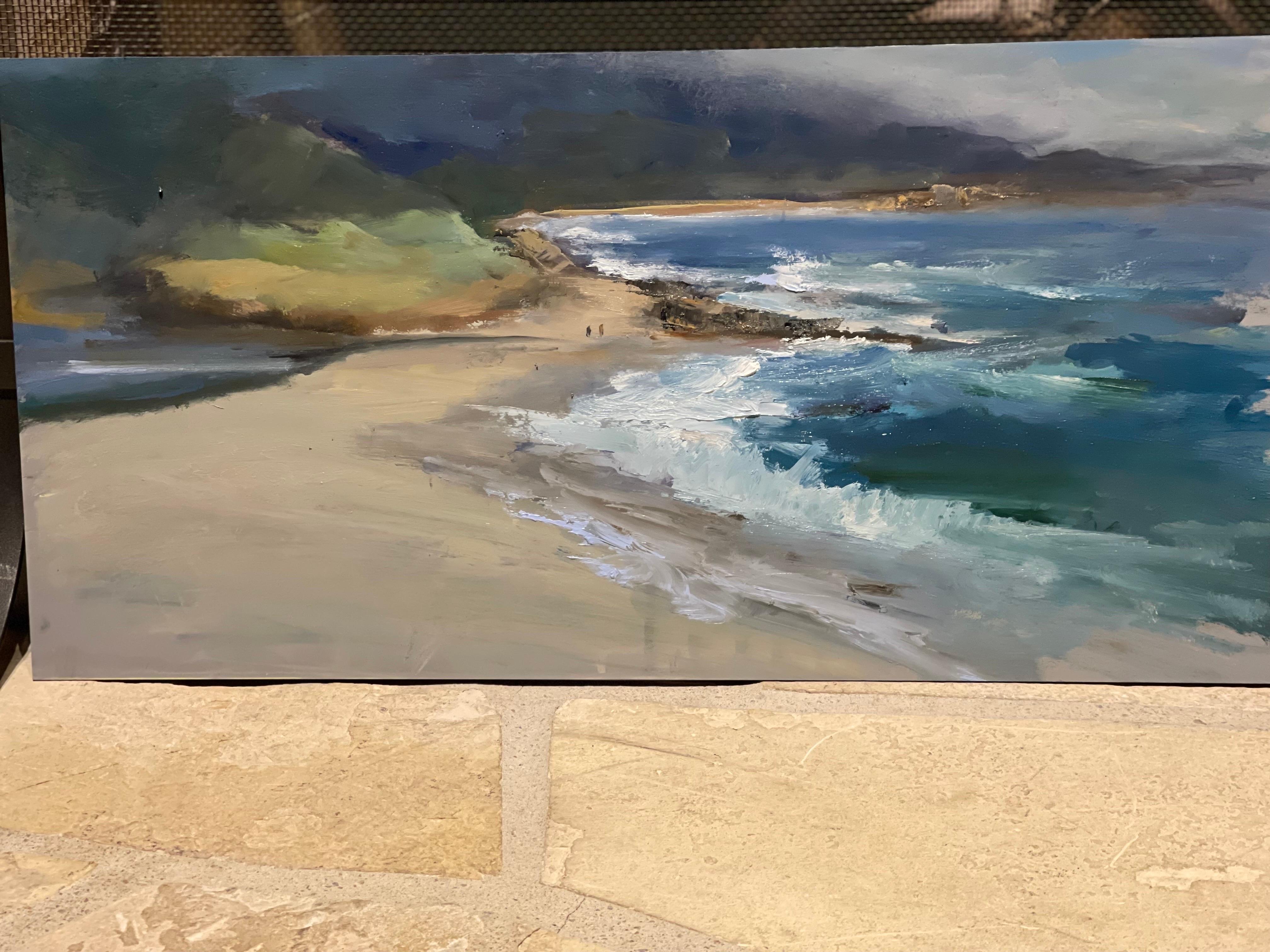 Carmel River Mouth - Painting by Lilli-anne Price
